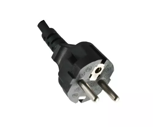 Power cord Europe CEE 7/7 to C5, 0,75mm², VDE, black, length 5,00m